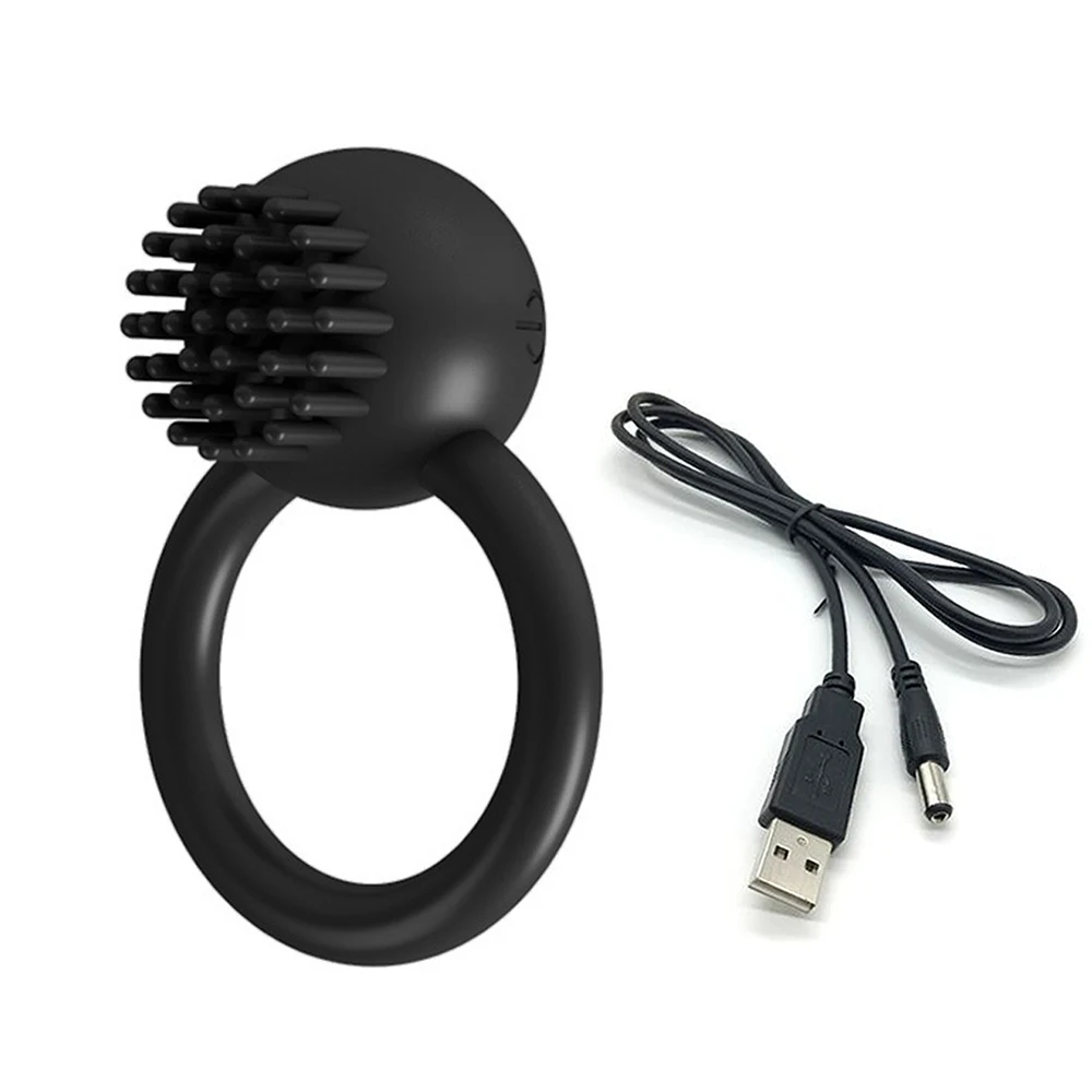 10-Modes-USB-Rechargeable-Silicone-Penis-Cock-Ring-Vibrator-Erection ...
