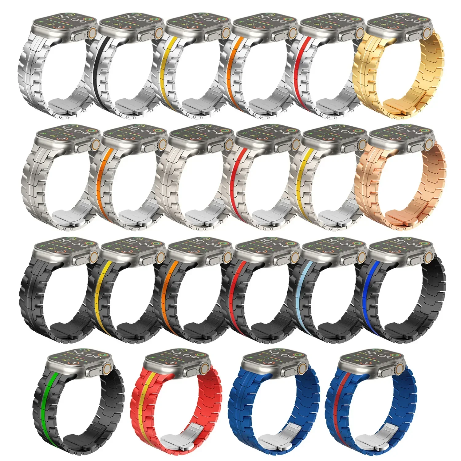 Luxury Titanium Color Stainless Steel Strap