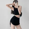 Xpqbb Women Summer Mini Skirts Drawstring Sexy High Waist Wrapped Hip Skirt Female Wild Solid Folds Slim Elastic Shorts Skirts 5