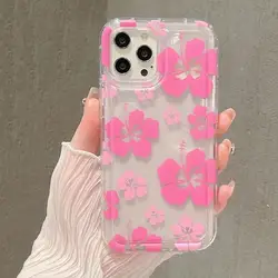 Adorable Pink Bow and Flower Print Clear Phone Case - Realme 5 5i 5S 6i (S14902)