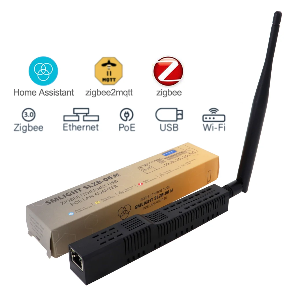 SMLIGHT SLZB-06 Zigbee 3.0 to Ethernet WiFi gateway,USB,coordinator with PoE, works with Zigbee2MQTT, Home Assistant, ZHA zigbee gateway,smart gateway