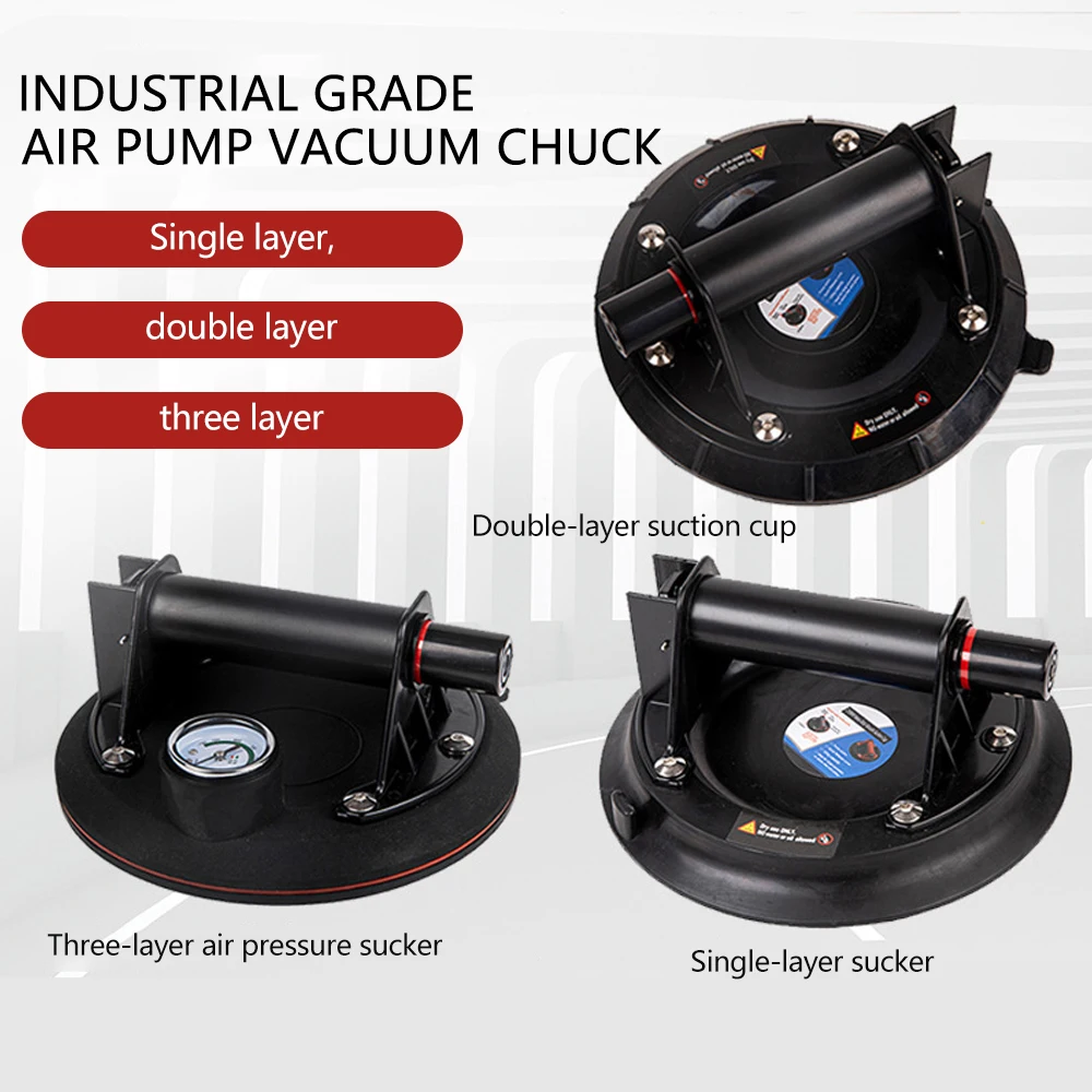 

Vacuum Suction Cup 220Kg Carrying Capacity 8 Inch Vacuum Suction Cup Heavy Duty Lifter for Granite Tile Glass Manual Lifting