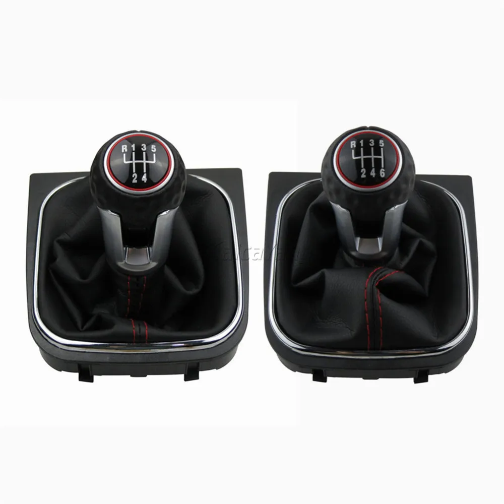 New Suede Leather Black Complete 5 6 Speed Gear Stick Shift Knob boot