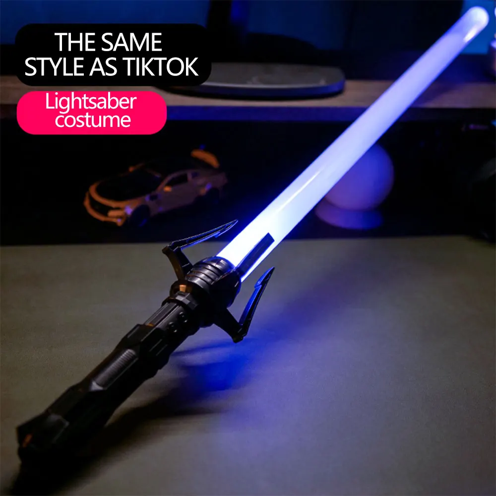 Laser Sword Cosplay Sword Telescopic Toy Cosplay Toy Retractable Sword Toy Cosplay Prop Toy Laser Sword Red and Blue Double Sword Retractable Two In One Lightsaber Jedi Cosplay WeaponMartial Arts Performance Children