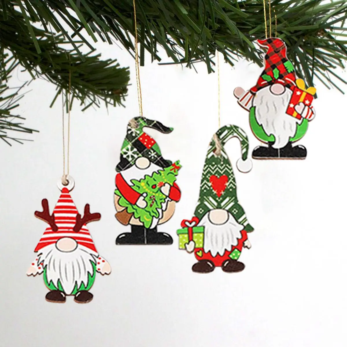 Christmas Wooden Pendant Merry Christmas Tree Decoration for Home Ornament Xmas Navidad Gifts Happy New Year