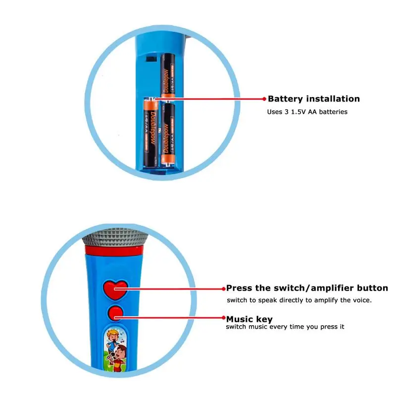 Microphone Toy For Kids Handheld Karaoke Toy Portable Funny Creative Sturdy Kids Karaoke Microphones For Kids Gift For Christmas