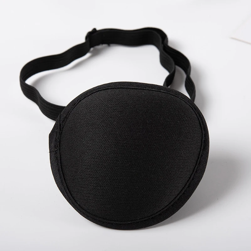 1Pcs Pirate Eye Patch Unisex Single Eye Patch Eyepatch One Eye Washable Adjustable Concave Eye Patch Kid Pirate Cosplay Costume 4