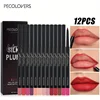 12PCS/Set Matte Lipliner Pencil Sexy Red Contour Tint Lipstick Lasting Non-stick Cup Moisturising Lips Makeup Cosmetic 4