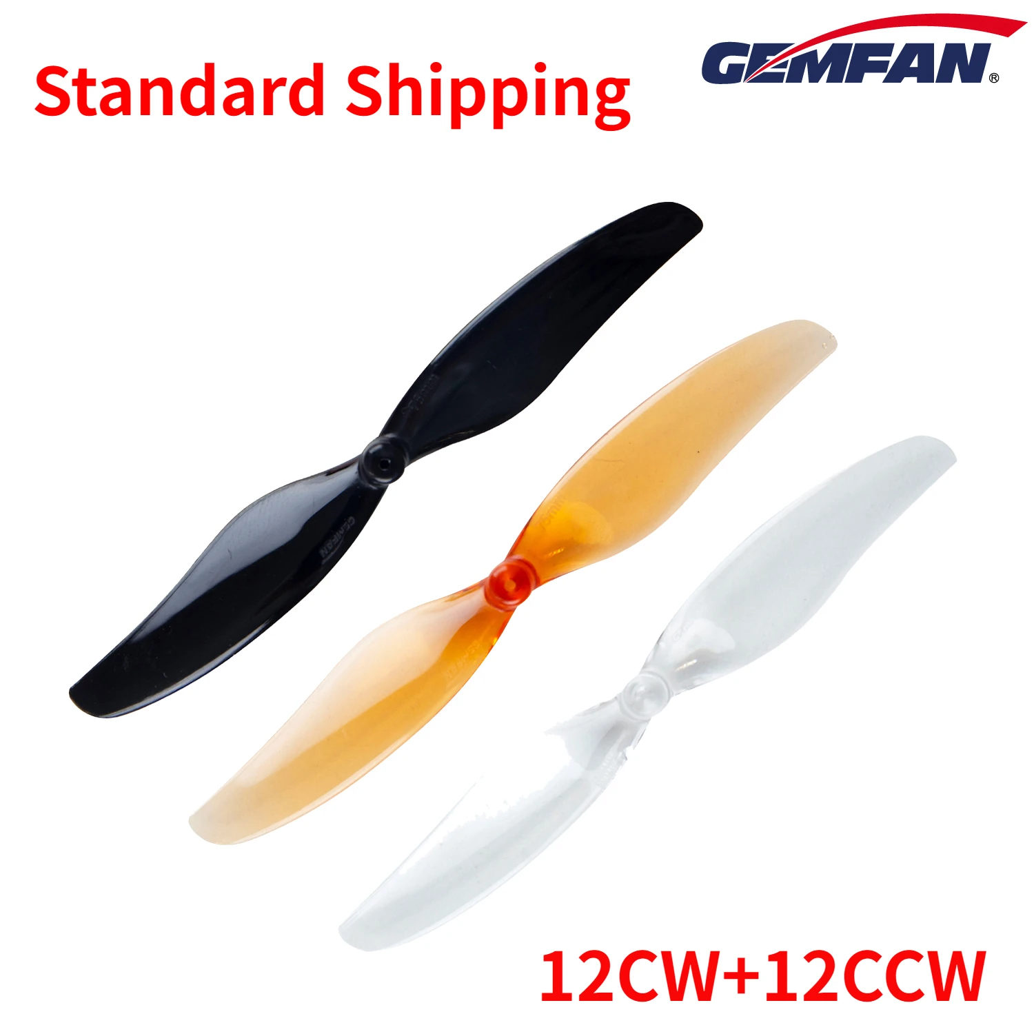 

12Pairs(12CW+12CCW) Gemfan 75mm 2-Blade PC Propeller 1mm 1.5mm for DJI Tello FPV Freestyle 3inch Toothpick Drone DIY Parts