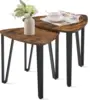 Nesting Coffee Tables, End Tables Set of 2 for Living Room Bedroom, Industrial Small Stacking Side Tables 2