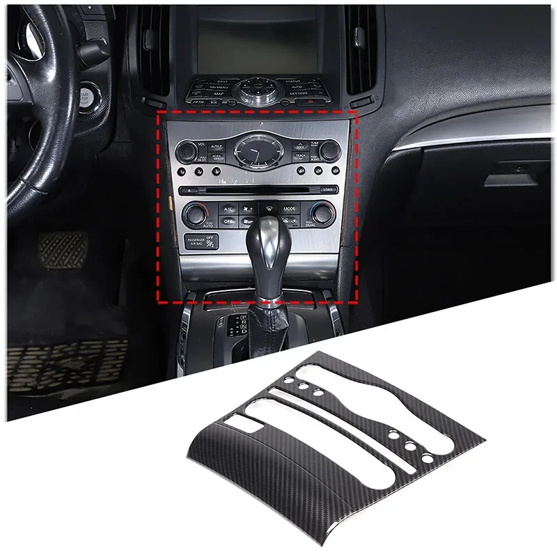 

For Infiniti G25 G37 2010 2011 2012 2013 ABS Car Air Conditioner Panel Frame Cover Stickers Interior Accessories LHD