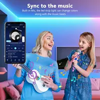 Bande lumineuse LED RGB 40M/30M avec télécommande et application Bluetooth, lampes féeriques LED à changement de couleur, synchronisation musicale pour la chambre 2