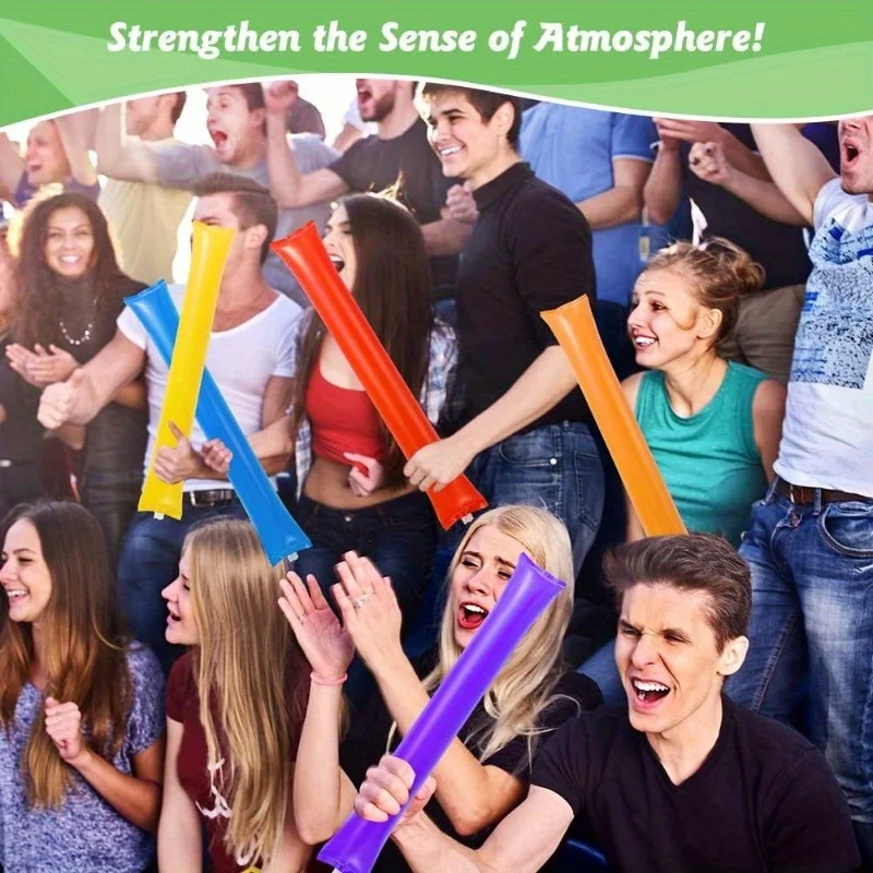 Thunder Sticks Inflatable Noisemakers Cheerleading Clap Hands Outfit for Cheering Basketball Football Party Sport Team Spirit