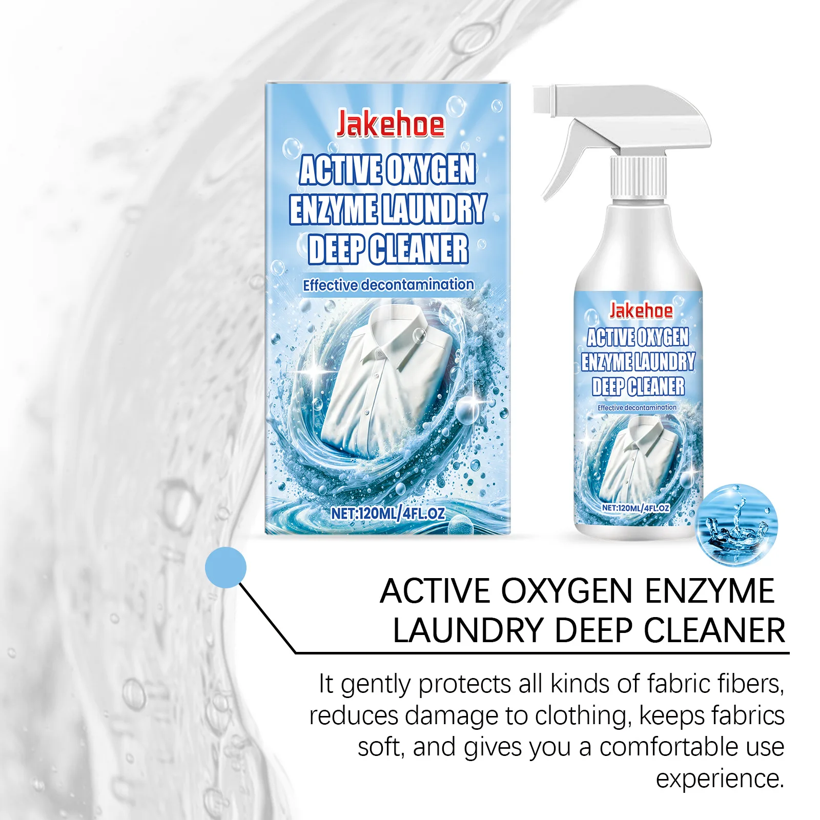 Laundry Stain Remover Spray and Odor Eliminator Enzyme Powered, Removes Coffee, Grease, Makeup, Ink, Wine, and all Odors