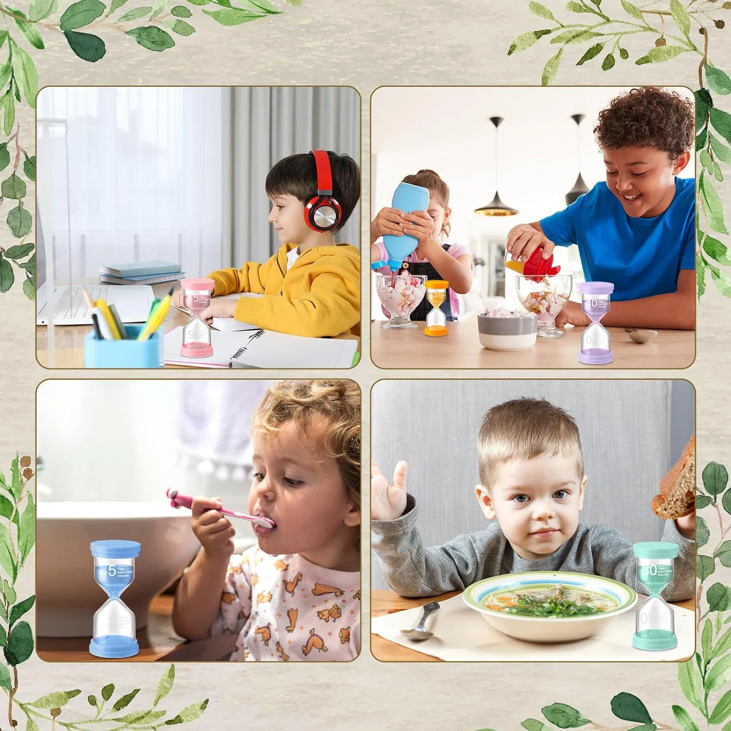 Hourglass Sandglass 3/5/10/15/30 Minutes Sand Timer 1PCS Children Kid Gift Toy Home Decoration