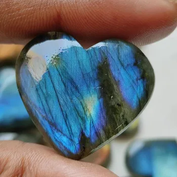 Labradorite Heart Cabochon Set (2pcs) 1