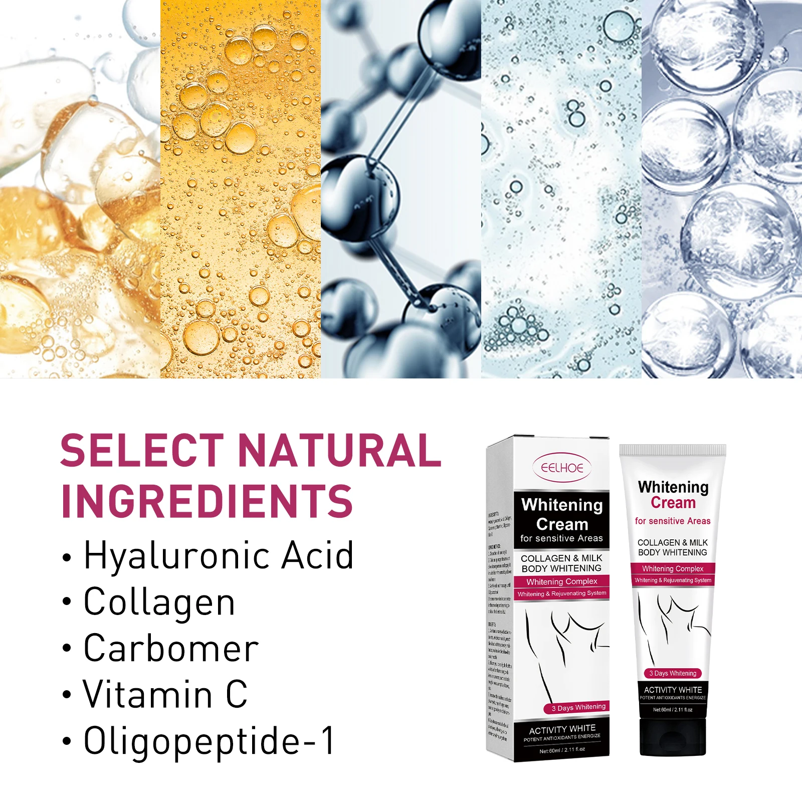Whitening Cream For Dark Skin Underarm Armpit Thigh Inner Joint Lightening Sensitive Area Body Care Moisturizing Brighten Lotion 3