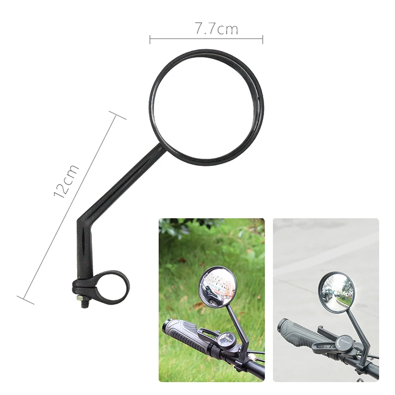 Miroir De Recul Vélo Guidon - Rotation 360° Réglable, Miroir Arrière Pliable Pour Vélo Route Et VTT (Gauche)