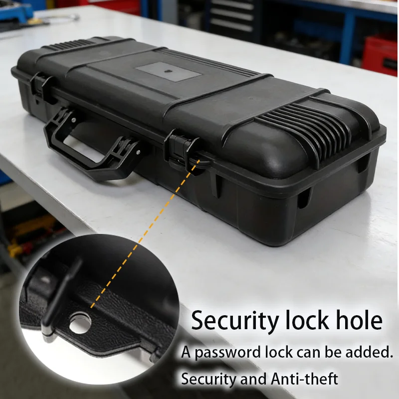 방수 하드 캐리 케이스 가방 도구 상자(사전 절단된 스폰지 보관함 포함) 안전 보호 장치 정리함 하드웨어 박스 충격 방지