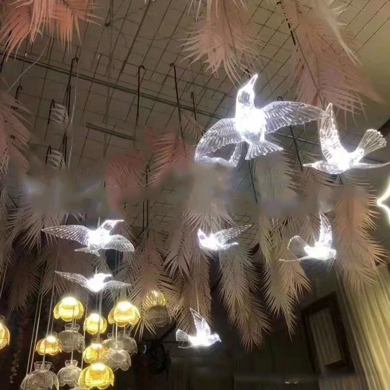 새 Led 문자열 조명 현대 아크릴 천장 풍경 분위기 웨딩 파티 장식 무대 램프..