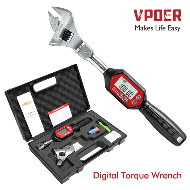 3-100 Nm Adjustable Digital Torque Wrench Spanner Head Electronic Jaw Open  End Torque with Buzzer