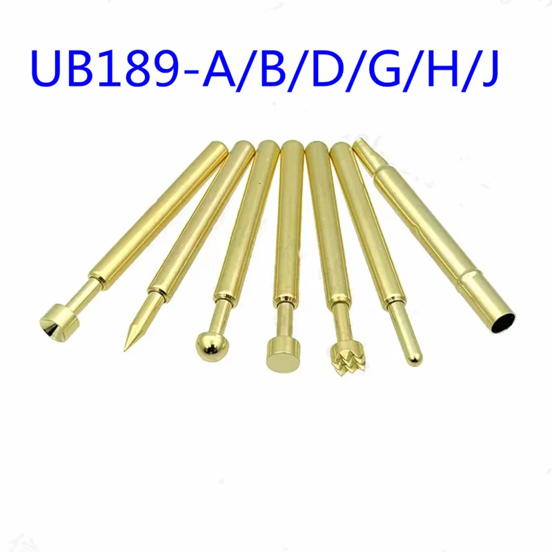 용수철 테스트 핀 R189-4S 용접 바늘 슬리브, 금도금 UB189-A, B, J, ..