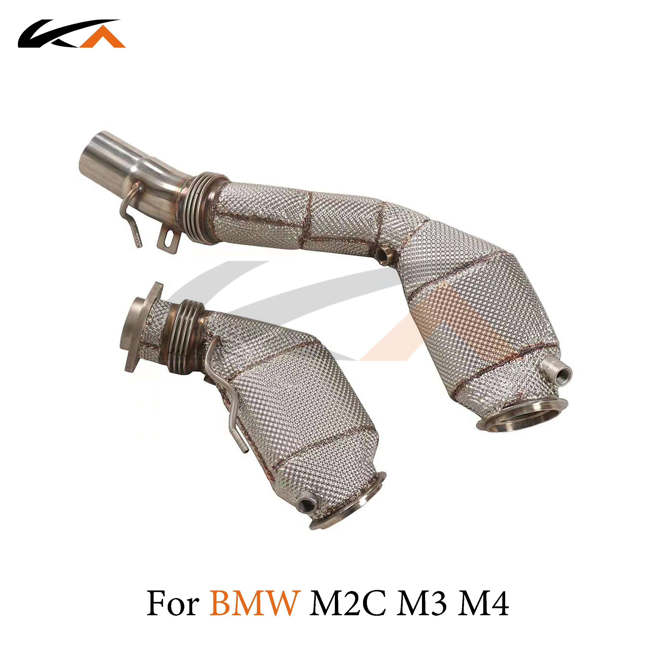 KA 튜닝 다운파이프 배기 스테인리스 스틸 헤더, BMW m2c m3 m4 f8x s55 3.0t 성능, 자동차 부품 열 차폐 촉매