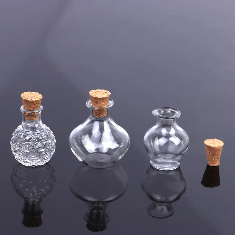 1:12 Dollhouse Miniature Storage Tank Glass Bottle With Cork Cover Mini Tiny Jar Flower Vases Model Toys Doll House Decor Access glass bottles,mini glass bottles,mini perfume bottles,mini storage boxes