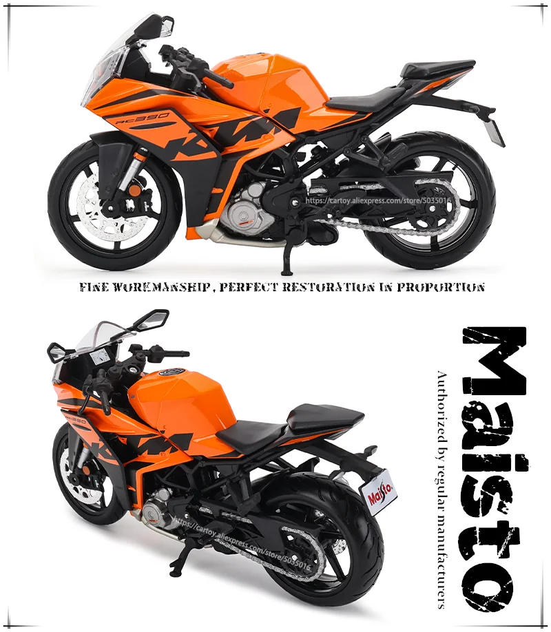 thumbnail image 2 of Maisto KTM 690 Duke Diecast Motorcycle Model - 1/12 Scale Orange & Black 2 of 9