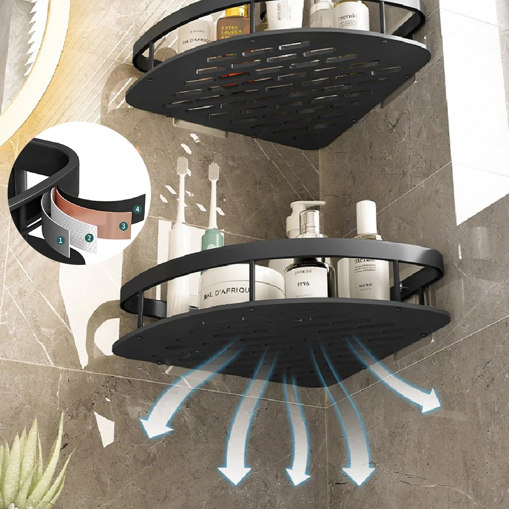 Bathroom Shelves Nodrill Wall Mount Corner Shelf Aladdins Warehouse