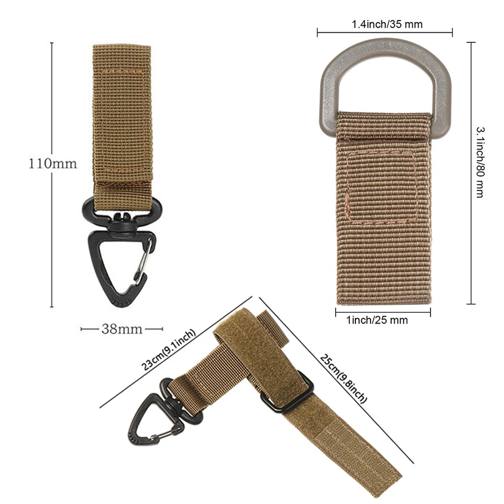 Portable Nylon Webbing Supplies Hang Buckle Strap Carabiners Buckle Belt Clips Keychain