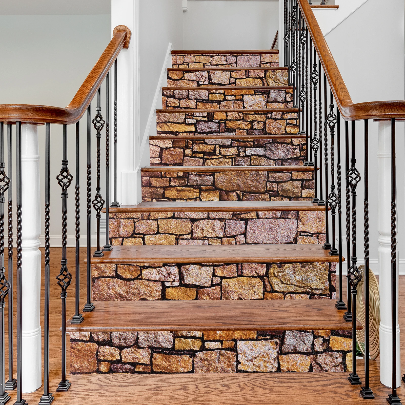 Sticker Decoration 6/13pcs Stair Stickers 39"x7" Self-Adhesive Staircase Decals for Stair Steps Home Bathroom Floor Decoration
