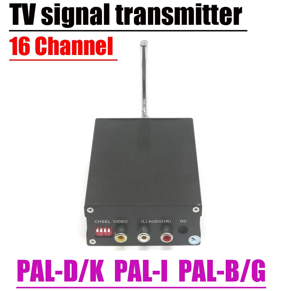 UHF TV 신호 송신기, 무선 비디오 TV 송신기, 셋톱 박스, TV AV, UHF-TV PAL-D K PAL-I PAL-B G 포맷 안테나, 16CH