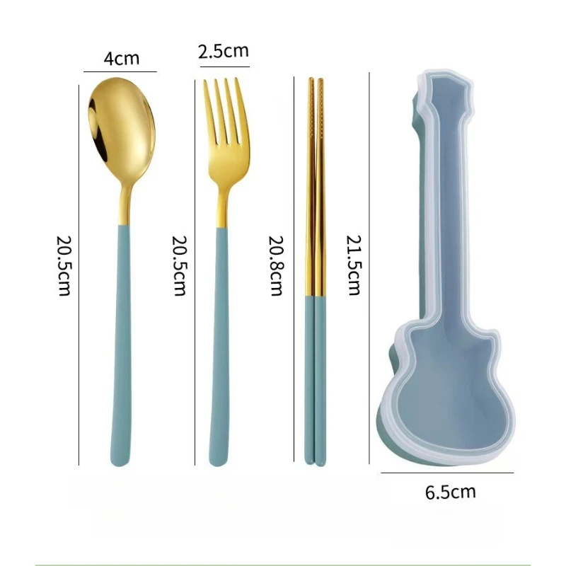 طقم أدوات مائدة ستانلس ستيل محمول