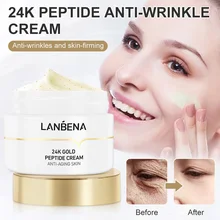 

24k Gold Peptide Face Cream Fade Fine Lines Shrink Pores Anti-Aging Moisturizing Cream Skin Care Lifting Firming Skin 165g