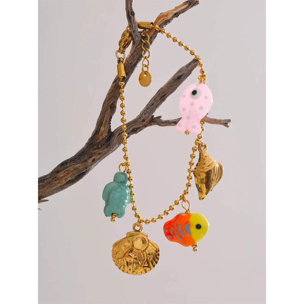 Yhpup Ceramic Fish Resin for Women
