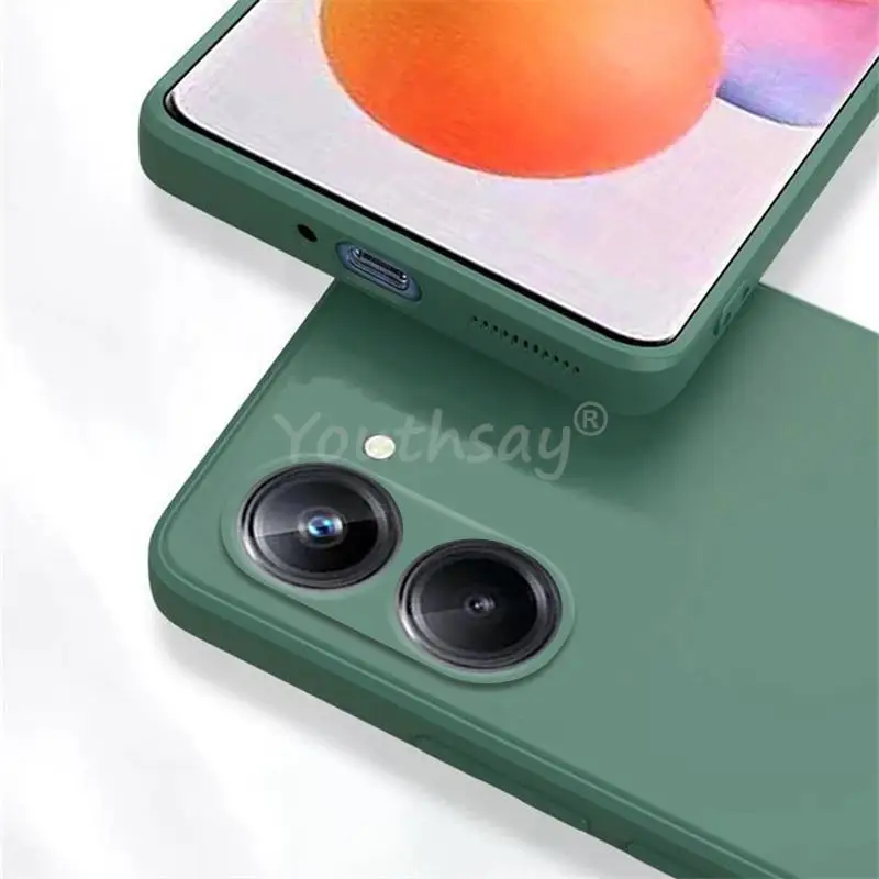  Funda para Realme 10 Pro, funda protectora de silicona líquida  para Realme 10 Pro con cordón de silicona, delgada, suave, a prueba de  golpes, funda de silicona para Realme 10 Pro