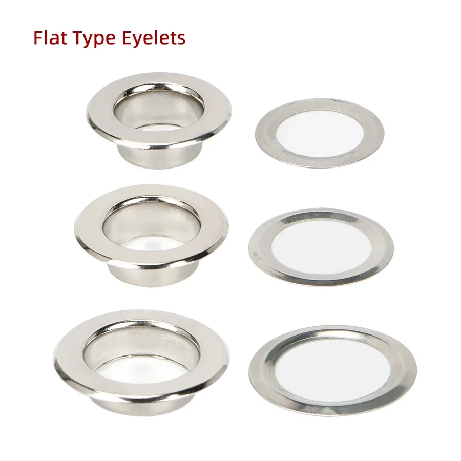 Eyelet Grommet Ring 100sets Bright Flat Type Brass Eyelets with Grommet for Scrapbooking Cap Leathercraft Bag Clothe Accessories eyelet grommet ring kit grommet eyelet kit screw back eyelets metal eyelet buttons