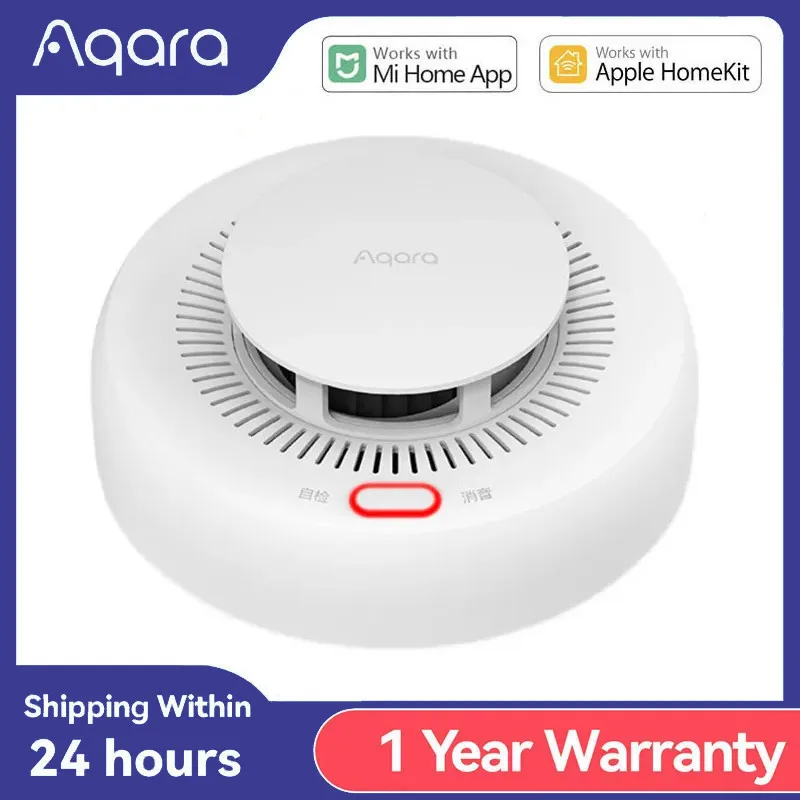 

Aqara Smart Smoke Detector Sensor Zigbee 3.0 Fire Alarm Monitor Sound Alert Home Security APP Work With Xiaomi Mi home Homekit