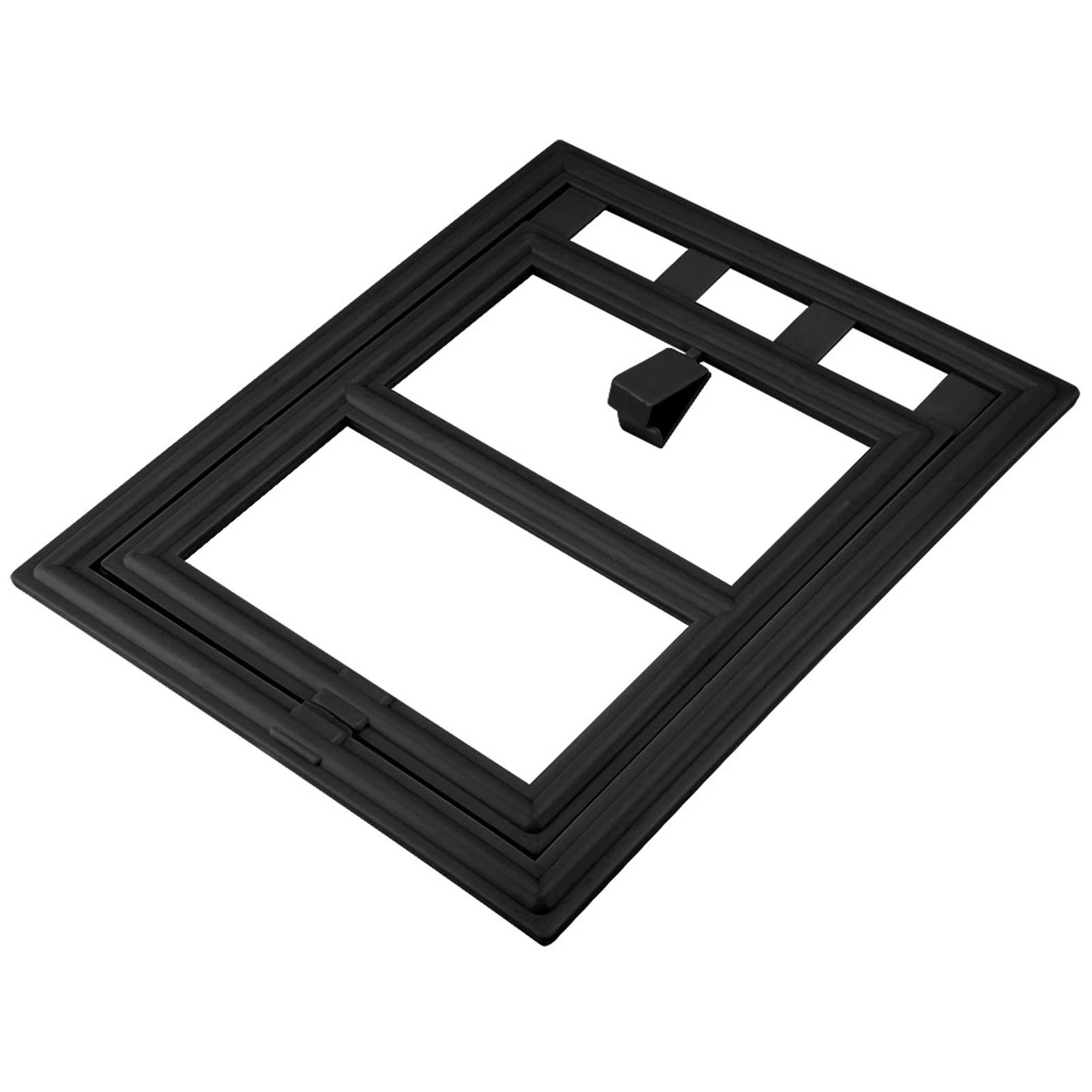 Plastic Pet Dog Puppy Cat Door Locking Safe Flap For Screen Window Gate (White L)