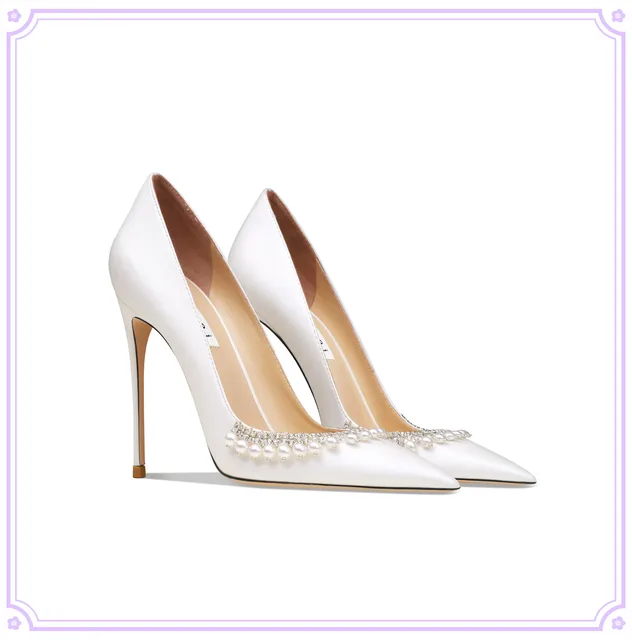 Classic Pearl Pointed Stiletto Shoes 1