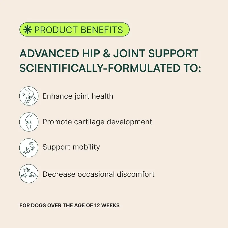 Chewable Dog Hip & Joint Supplement-Glucosamine & Chondroitin Chews-Dog Joint Supplements