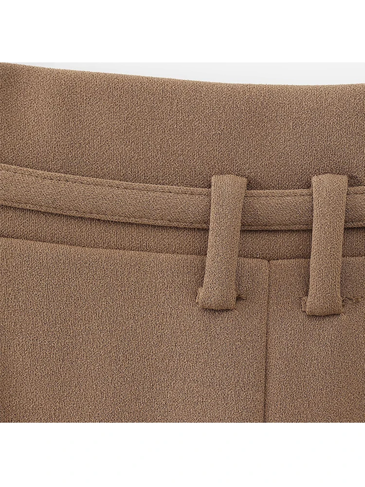 TFMLN 2025 Spring New Women Pants Vintage Casual Female Wide leg Pants Temperament Fashion Simple Pant