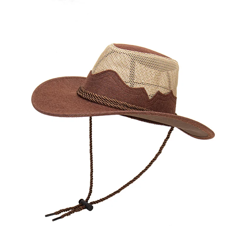 Designer Brand Woven Cowboy Hat for Men and Women Outdoor Beach Sun Cap  Protection Jazz Straw Beach Gorras Para Hombres 모자 - AliExpress