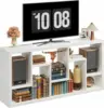 6-Shelf Industrial Bookshelf White Etagere Bookcase Tall Storage Display Bookshelf with Thicken Shelf 4