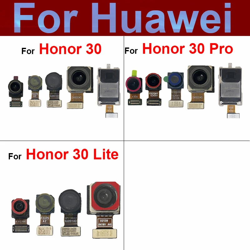 

Front Rear Back Camera For Huawei Honor 30 5G 30Pro 30Lite Main Back Front Selfie Facing Camera Flex Ribbon Cable Repair Parts