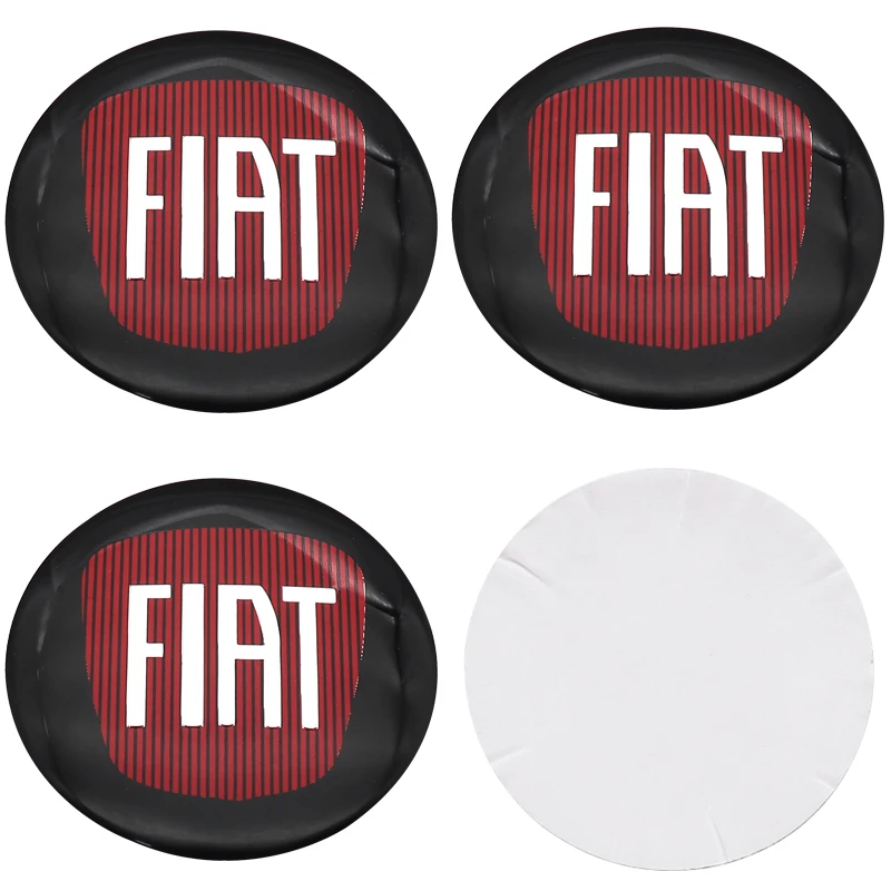 Car Emblem 4pcs 3D 50mm 56mm logo Wheel Center Hub auto Rim refit dust-proof badge covers sticker styling accessories For FIAT