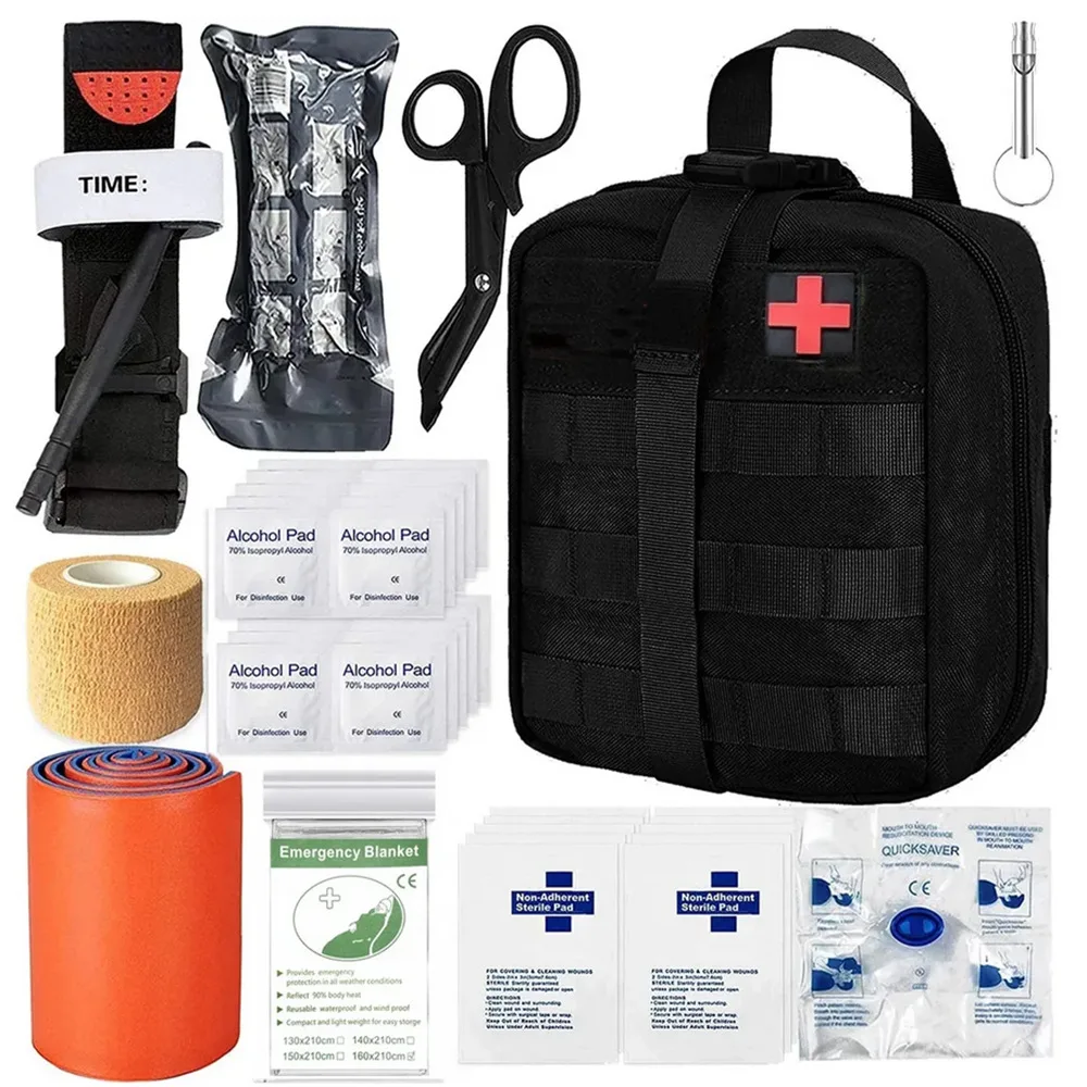 Tactical First Aid Kit Military Edc Survival Emergency Kits Bag Gear