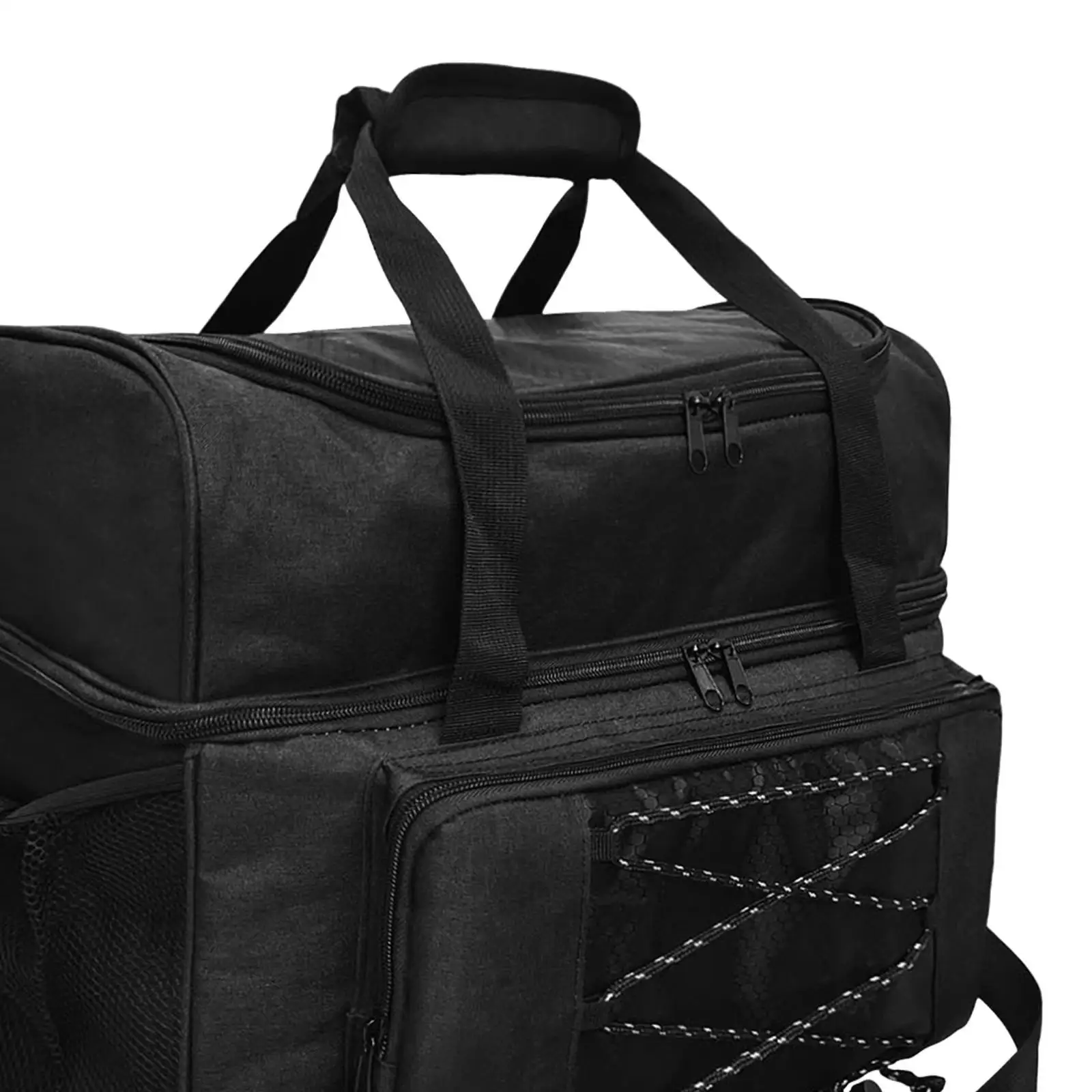 Bowling Bag for 2 Ball Portable Bowling Tote Bag with Padded Ball Holder for Double and Pair of Shoes up to Mens