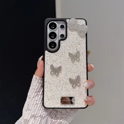 Luxury Glitter Rhinestone Bow Phone Case Cover - Galaxy S23 Ultra (White)